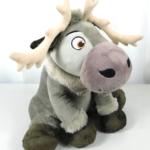 Disney's FROZEN SVEN Plush Stuffed Sitting Reindeer Moose Gray 15-16" High 2015 - Picture 6 of 8
